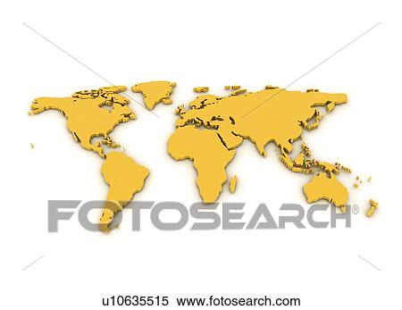 Stock Photography - World map, illustration. Fotosearch