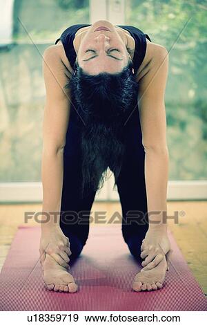 Yoga camel pose View Large Photo Image Stock Photo - Yoga camel pose. Fotosearch
