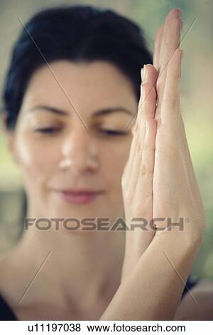 Stock Photo - Yoga eagle pose. Fotosearch