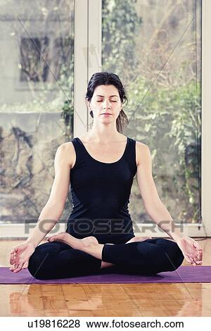 Yoga lotus position View Large Photo Image Stock Photo - Yoga lotus position. Fotosearch