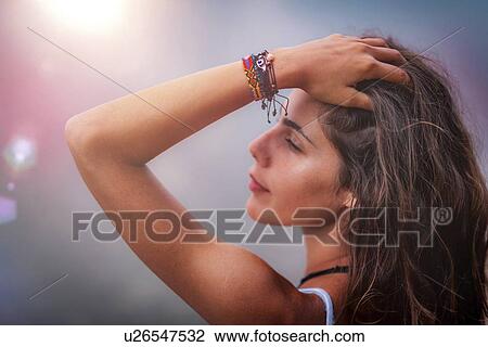 Stock Image - Young woman. Fotosearch
