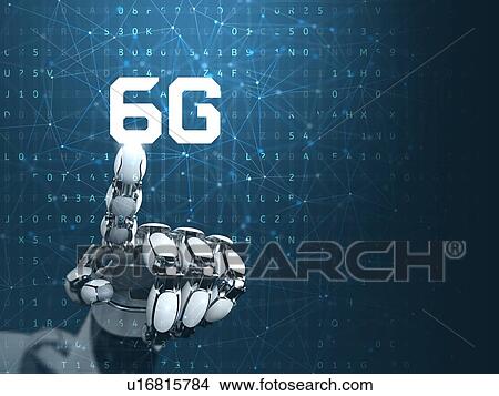 Picture - 6G technology, conceptual illustration.. Fotosearch