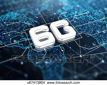 Picture - 6G technology, conceptual illustration.. Fotosearch