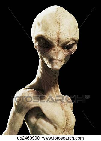 Stock Image - Alien, computer illustration.. Fotosearch