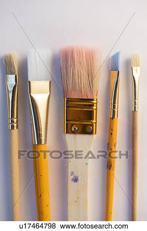 Assorted paintbrushes View Large Photo Image Stock Photo - Assorted paintbrushes. Fotosearch
