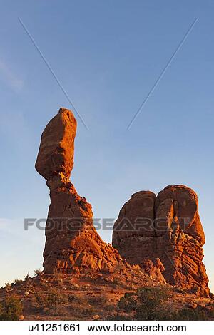 Stock Image - Balanced Rock in Arches National Park, Utah, USA. Fotosearch