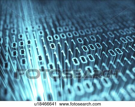 Stock Image - Binary code, illustration.. Fotosearch
