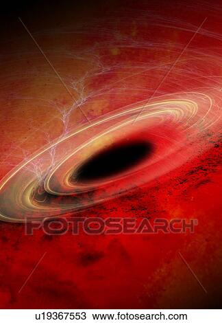 Stock Image - Black hole, illustration.. Fotosearch