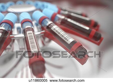 Stock Photography - Blood samples in centrifuge, illustration.. Fotosearch