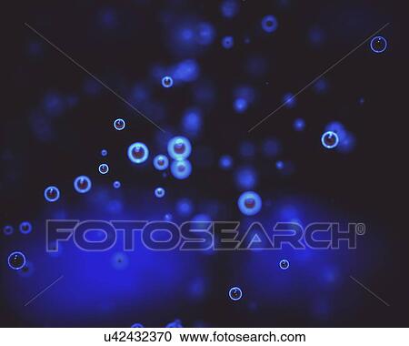 Stock Image - Blue bubbles, illustration.. Fotosearch