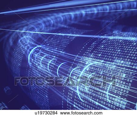 Picture - Blue lines, illustration.. Fotosearch