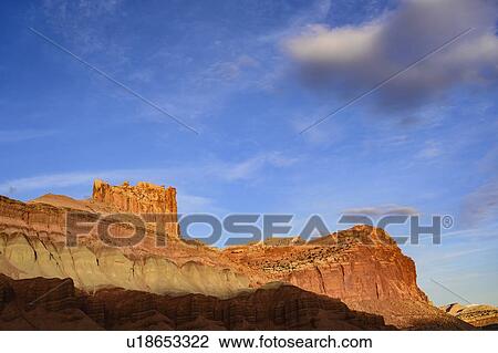 Stock Image - Castle Rock in Capitol Reef National Park, Utah, USA. Fotosearch