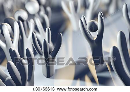 Stock Image - Cell membrane with receptors. Computer illustration showing molecules approaching receptors on the surface of a cellular membrane.. Fotosearch