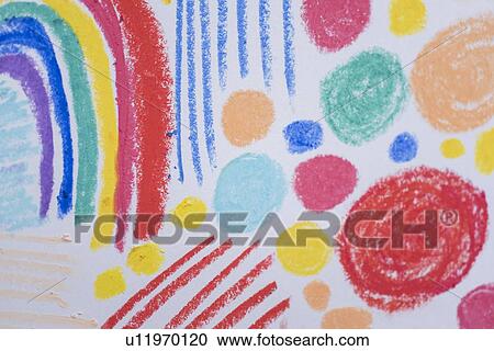 Child's colorful drawing View Large Photo Image Stock Image - Child's colorful drawing. Fotosearch