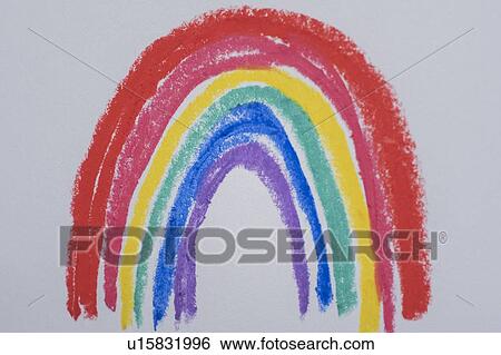 Child's drawing of rainbow View Large Photo Image Stock Photograph - Child's drawing of rainbow. Fotosearch