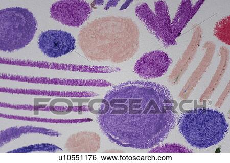 Stock Photograph - Child's purple toned drawing. Fotosearch