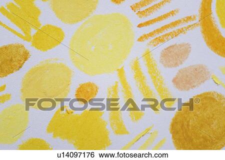 Stock Photograph - Child's yellow toned drawing. Fotosearch
