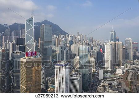 Stock Image - Cityscape of Hong Kong, China. Fotosearch