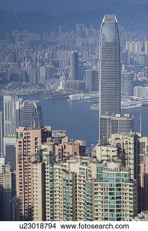 Picture - Cityscape with Nina Tower in Hong Kong, China. Fotosearch