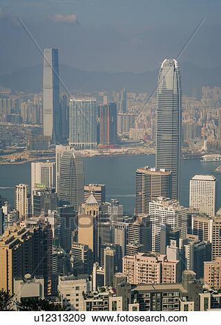 Cityscape with Nina Tower in Hong Kong, China View Large Photo Image Stock Photo - Cityscape with Nina Tower in Hong Kong, China. Fotosearch