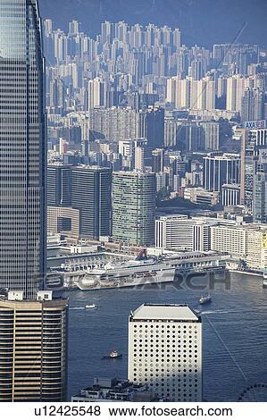 Cityscape with Nina Tower in Hong Kong, China View Large Photo Image Stock Photo - Cityscape with Nina Tower in Hong Kong, China. Fotosearch