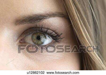 Stock Image - Close up of woman's eye.. Fotosearch