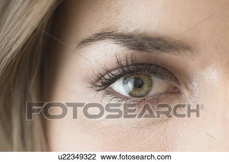 Stock Image - Close up of woman's eye.. Fotosearch