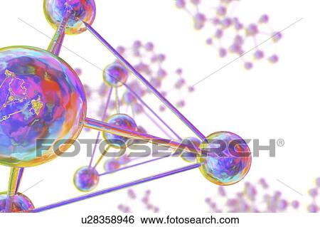 Close-up view of molecules, computer illustration. View Large Photo Image Stock Photograph - Close-up view of molecules, computer illustration.. Fotosearch