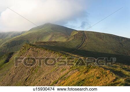 Picture - Cloud above mountain in Ukraine. Fotosearch