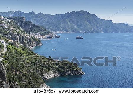 Stock Photo - Coastline of Amalfi Coast, Italy. Fotosearch