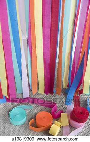 Stock Photo - Colorful paper streamers. Fotosearch