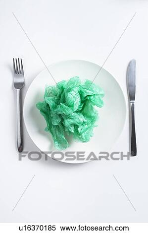 Stock Photography - Conceptual image of plastic pollution entering the food chain.. Fotosearch