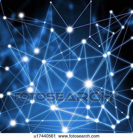 Stock Image - Connecting dots and lines, illustration.. Fotosearch