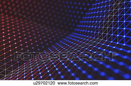 Stock Image - Connecting lines and dots, illustration.. Fotosearch