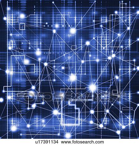 Picture - Connecting lines, illustration.. Fotosearch