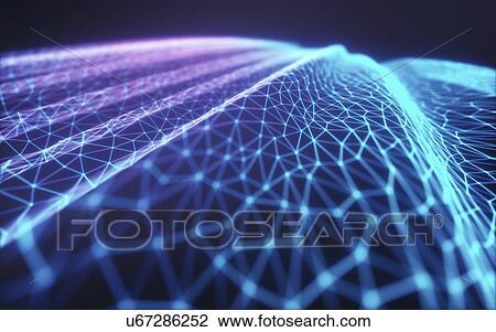 Stock Image - Connecting lines, illustration.. Fotosearch