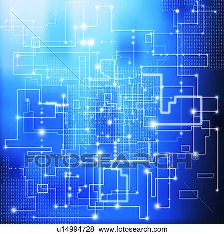 Stock Photo - Connecting lines, illustration.. Fotosearch