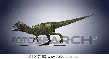 Stock Image - Cryolophosaurus, computer illustration.. Fotosearch