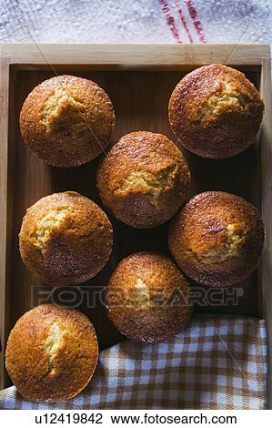 Cupcakes on wooden tray View Large Photo Image Stock Image - Cupcakes on wooden tray. Fotosearch