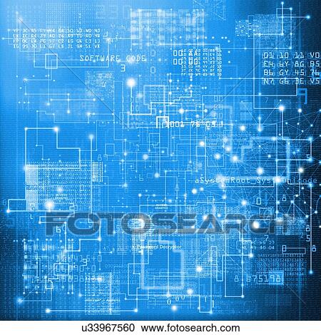 Data and network, abstract illustration. View Large Photo Image Stock Image - Data and network, abstract illustration.. Fotosearch