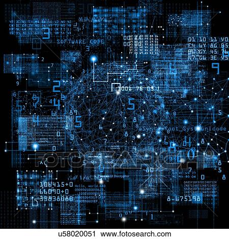 Data and network, abstract illustration. View Large Photo Image Stock Image - Data and network, abstract illustration.. Fotosearch