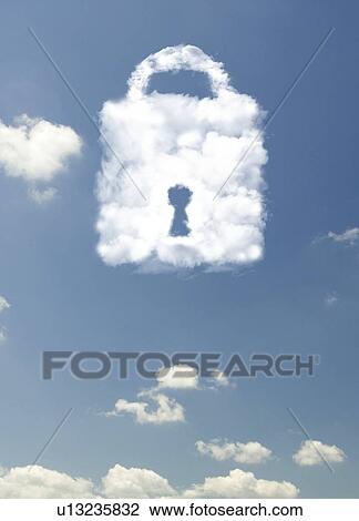 Stock Image - Data cloud security, conceptual illustration.. Fotosearch