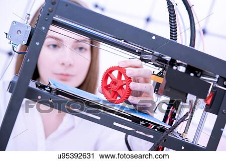 Designer working with 3D printer. View Large Photo Image Stock Image - Designer working with 3D printer.. Fotosearch