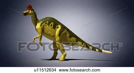 Picture - Dinosaur, computer illustration.. Fotosearch