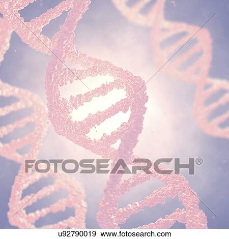 Stock Photo - DNA (deoxyribonucleic acid) molecules, illustration.. Fotosearch