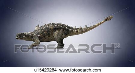 Picture - Euoplocephalus, computer illustration.. Fotosearch