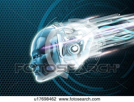Female android, illustration. View Large Photo Image Stock Image - Female android, illustration.. Fotosearch