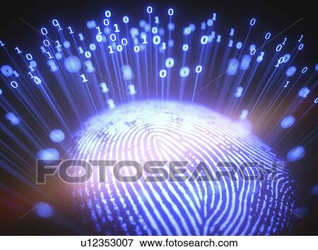 Fingerprint with binary code, illustration. View Large Photo Image Stock Photo - Fingerprint with binary code, illustration.. Fotosearch