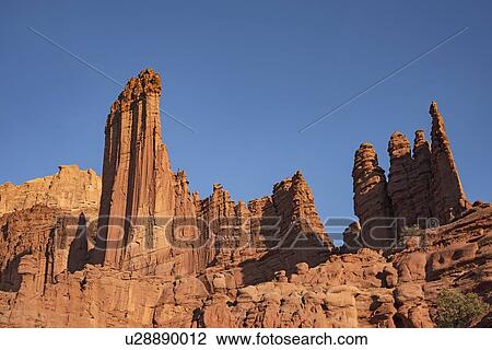 Stock Image - Fisher Towers in Utah, USA. Fotosearch