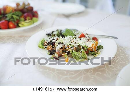 Stock Photo - Food on dining table during wedding. Fotosearch